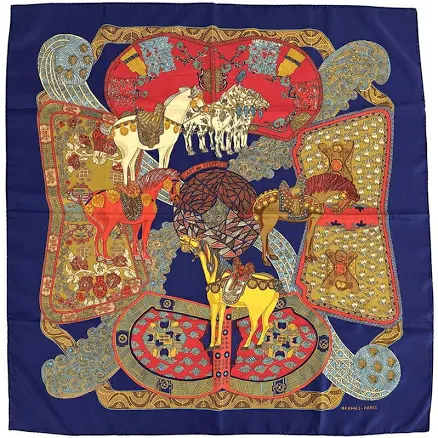 Hermès Women's Art des Steppes Silk Scarf