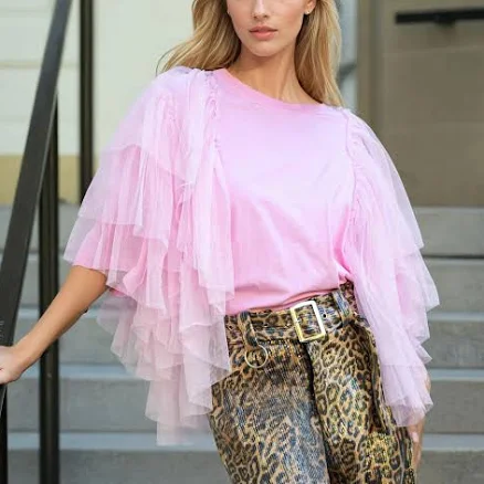 Tulle Drama Sleeve Tee