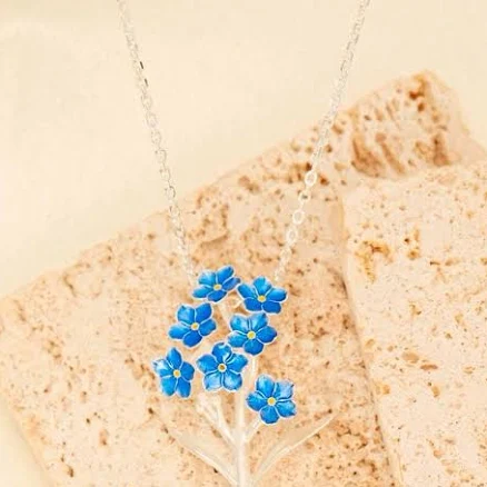 Sterling Silver Forget-Me-Not Necklace