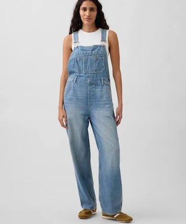 Women's Denim Relaxed Overalls by Gap