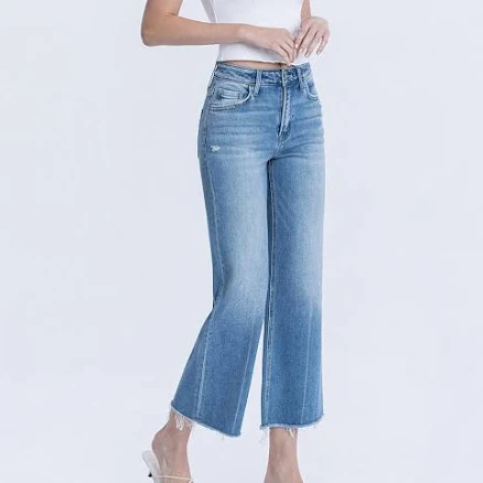 Cypress High Rise Raw Hem Jeans