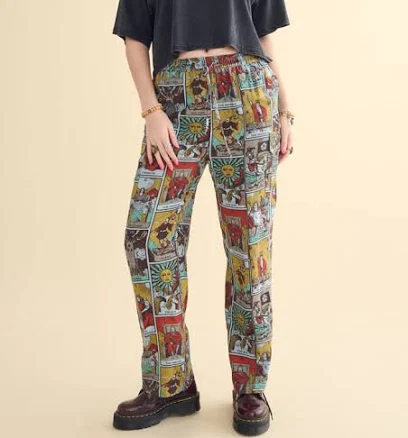 Tarot Card Allover Print Cargo Pants