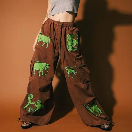 Star Signs Ultra Wide Leg Cargo Pants