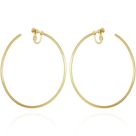 Vince Camuto Women's Extra Large Open Hoop Clip-On Earrings