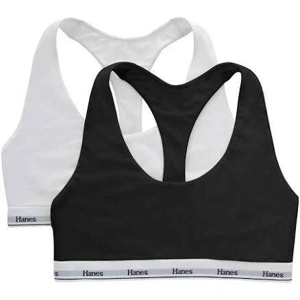Hanes Womens' Originals Stretch Racerback 2 Pack Bralette