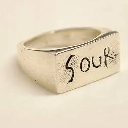 Sterling Silver Chunky Square Chevalier Ring