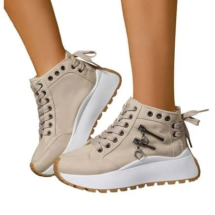 Women's Chunky High Top Studded Platform Sneakers