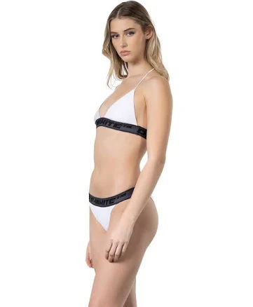 Womens Off-White Logo tape Bikini Set