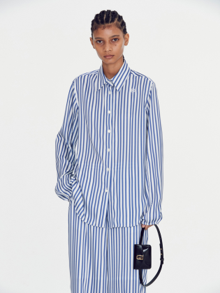 Stripe Print Shirt Blouse