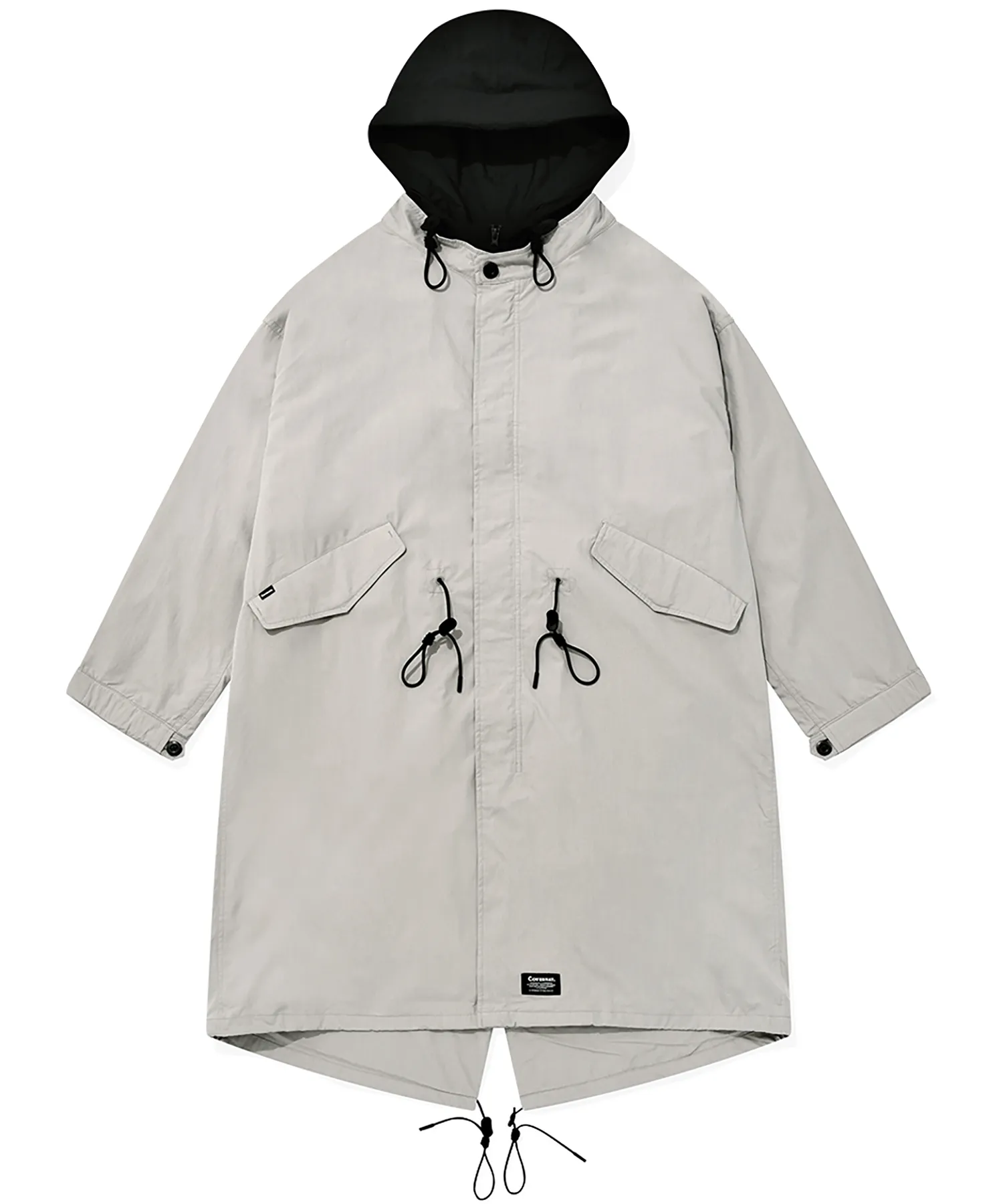 Detachable Hoodie Long M-51 Jacket Light Gray