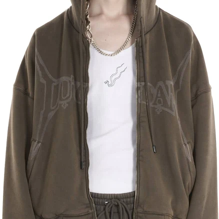 (LAST STOCK) Washed Out Zip-Up Hoodie Medium