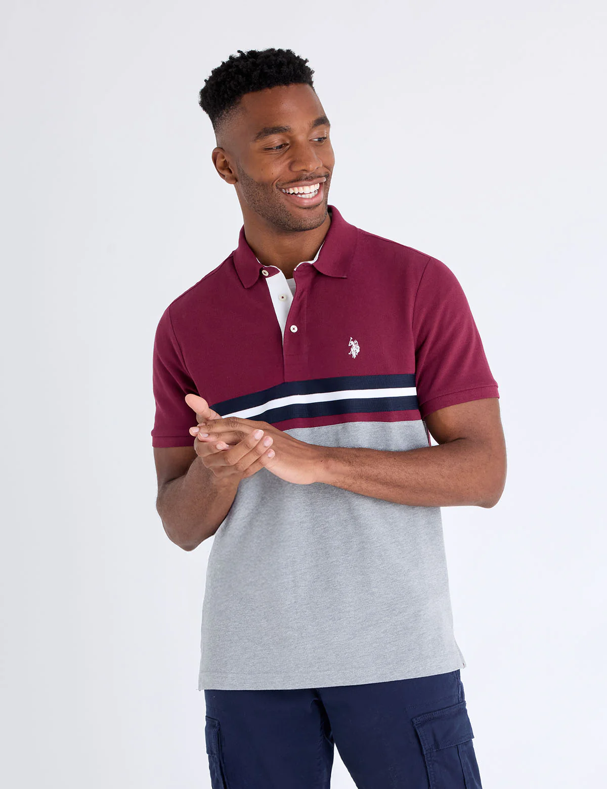 Color Block Polo Shirt