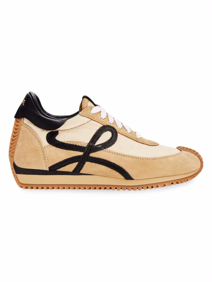 Flow Runner Mix Leather Sneakers