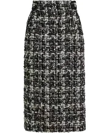 Dolce & Gabbana Women's Midi Checked Tweed Skirt