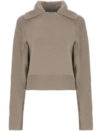 Lanvin Lanvin Raglan-Sleeved Fine Knitted Jumper - Beige - S