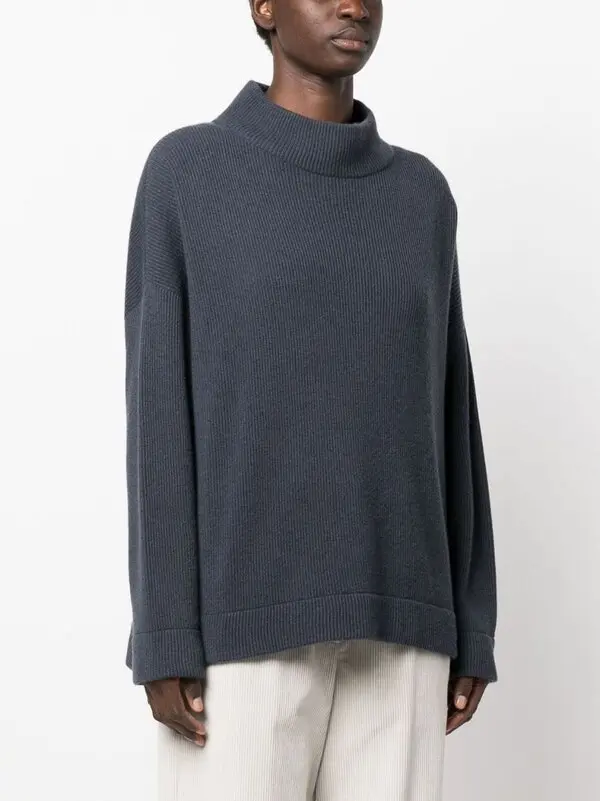Openwork Turtleneck Jumper