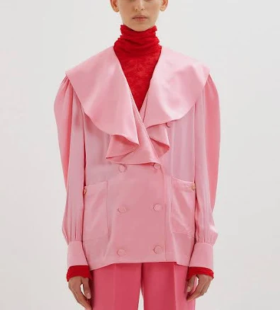 EENK Timing Oversized Collar Blouse