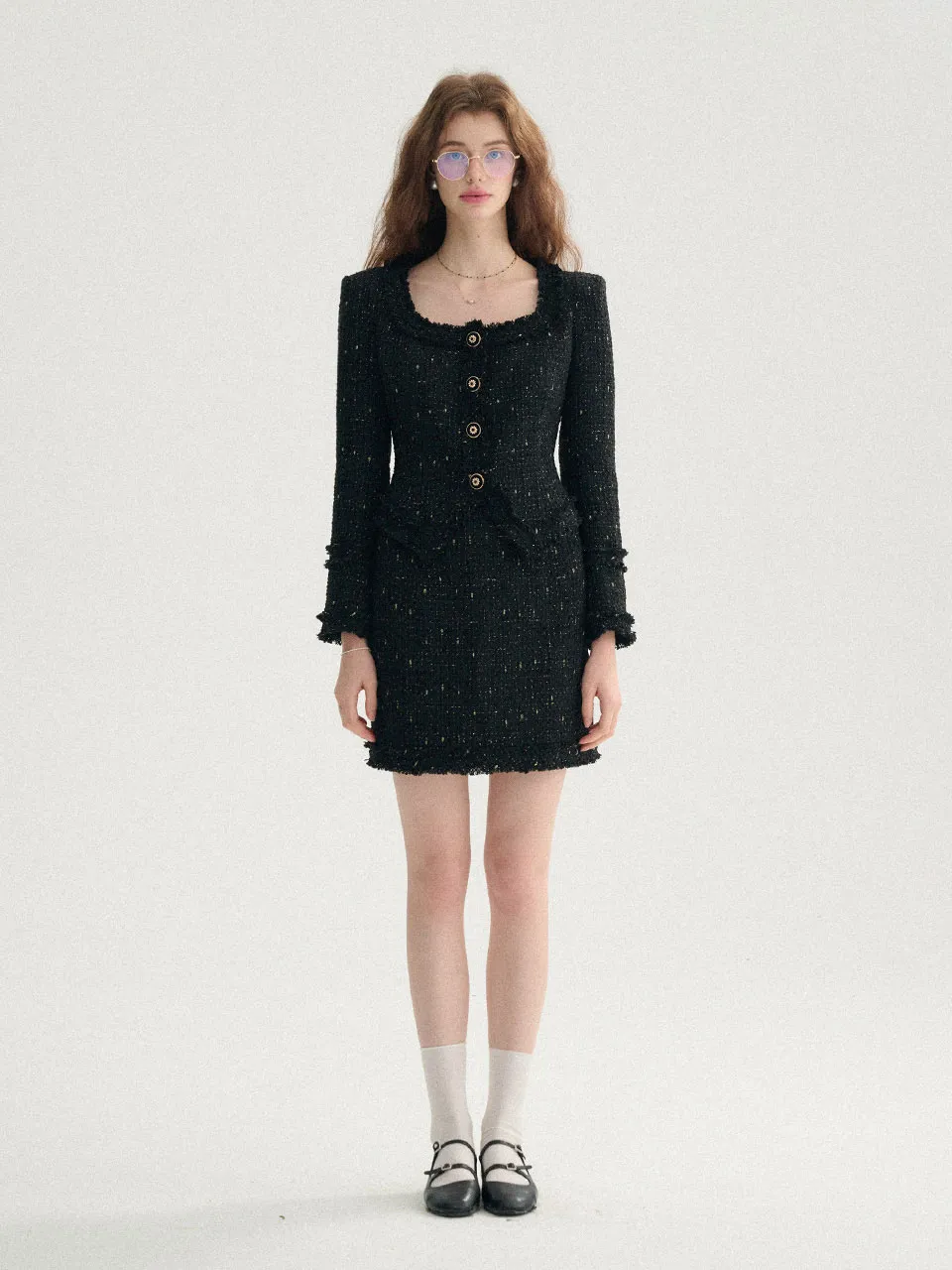 Glitter Tweed Two Piece