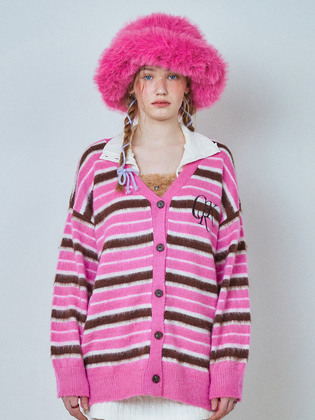 Stripe Oversize Cardigan