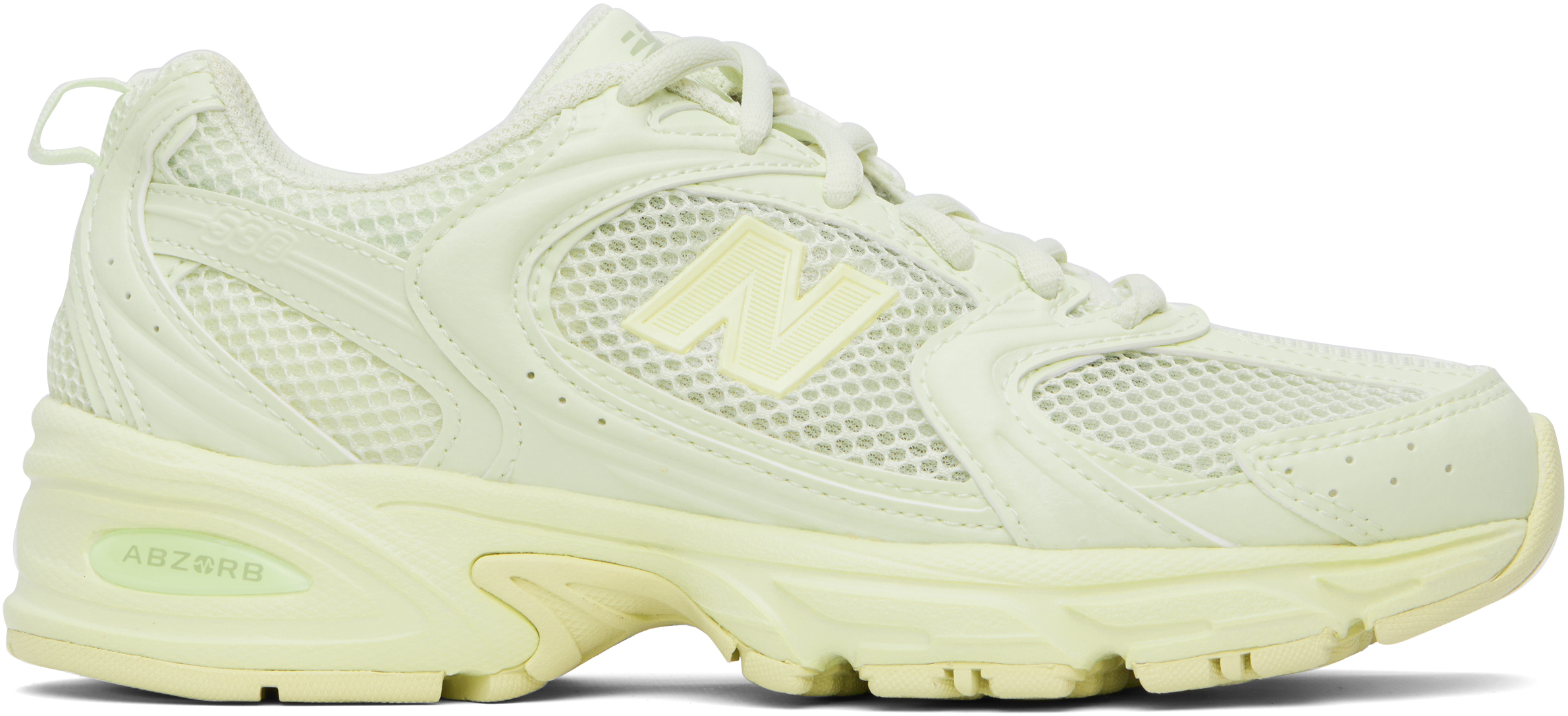 White & Silver 530 Sneakers