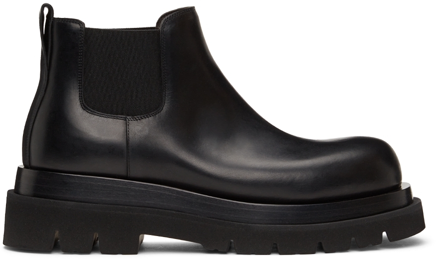 Black Low Lug Chelsea Boots