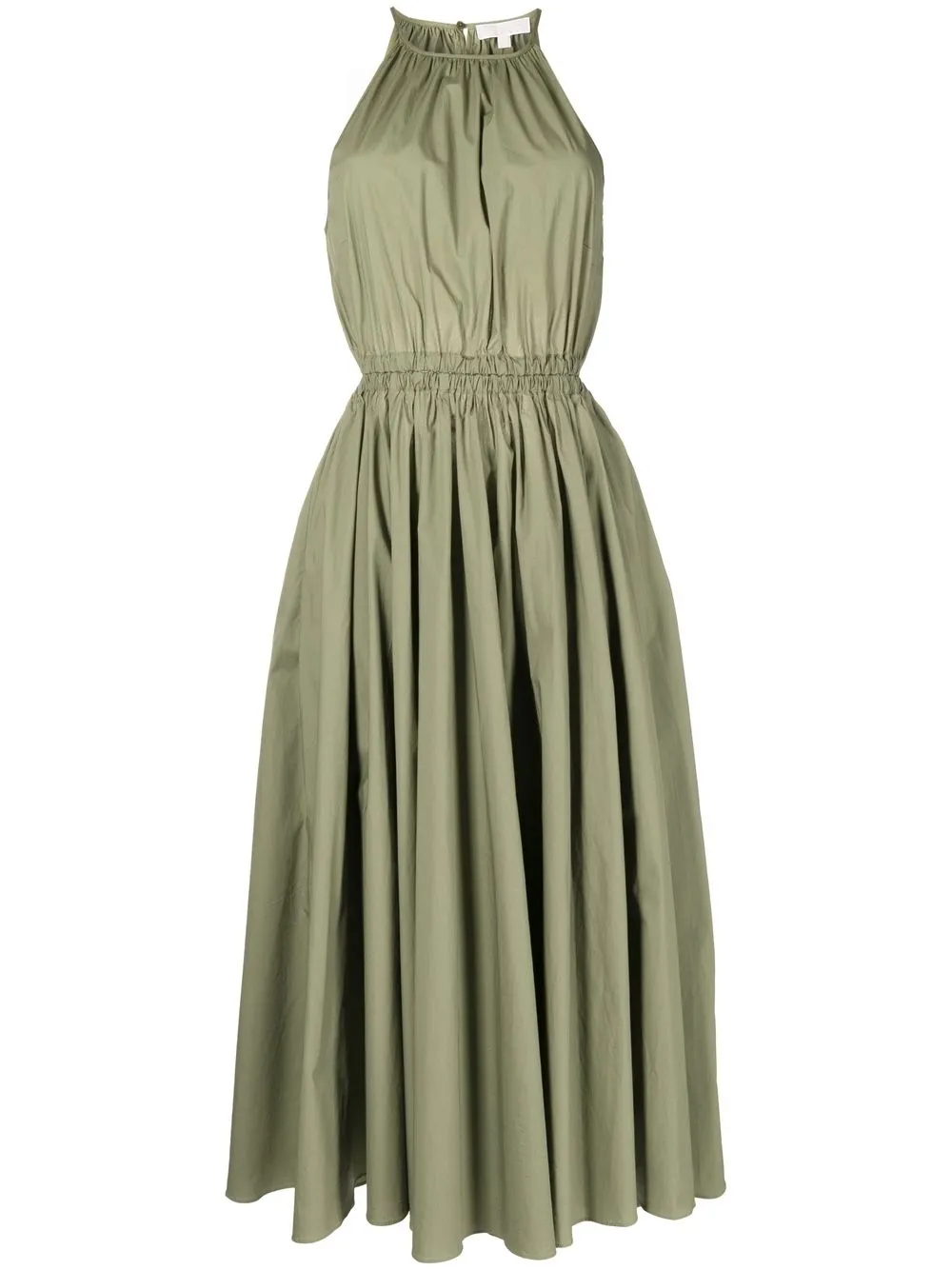 Gathered Halterneck Midi-dress