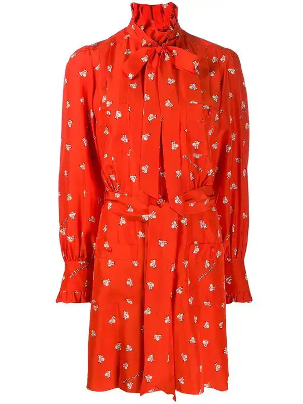 Graphic Print Shirt Dress