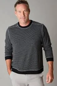Merino Wool Striped Crew Neck