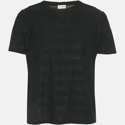 Saint Laurent Men's Striped Shimmer T-Shirt