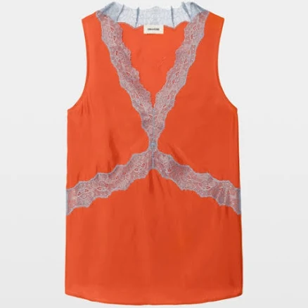 Zadig&Voltaire Tasao Lace-trim Silk Women Top