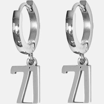 SLEEFS Stainless Steel 71 Number Earring