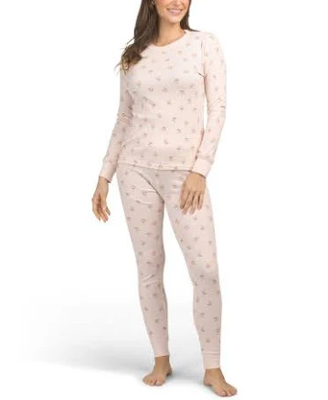 Women's Cotton Rib Tulip Print Pajamas