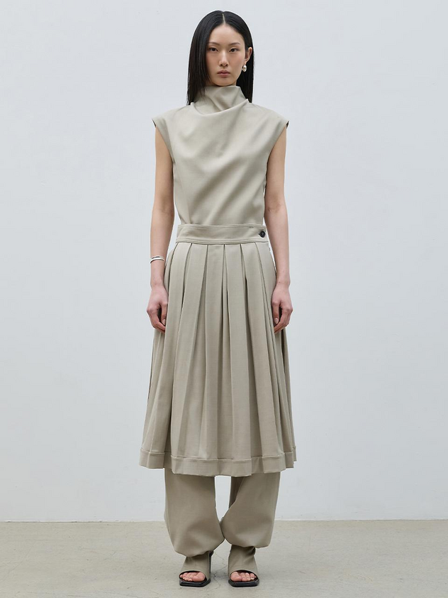 Lane Wool Wrap Skirt