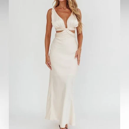 Harper Cut-Out Bow Back Maxi Dress