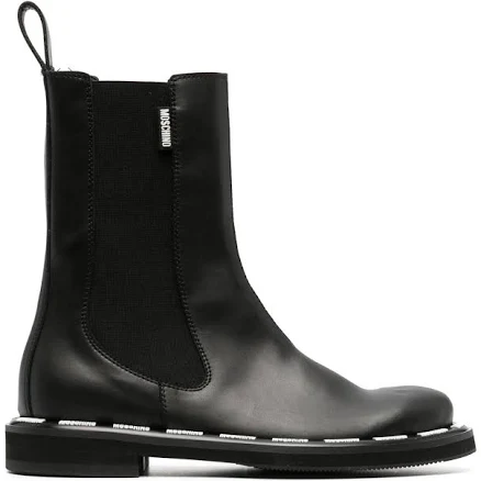 Moschino Women's Logo-Print Faux-Leather Boots