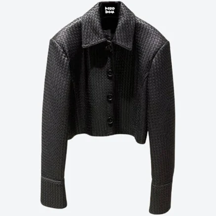 Basket Weave Leather Jacket