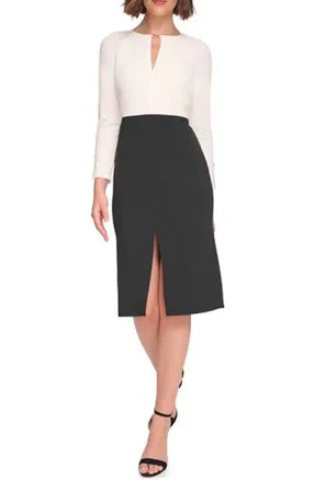 Women's 2-in-1 Dress In Cream Black