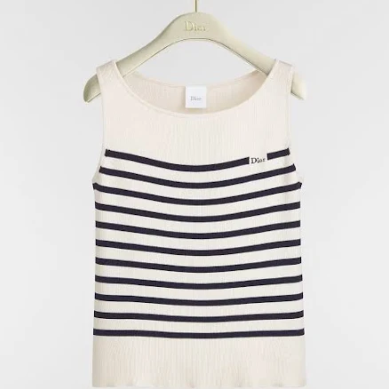 DIOR Women's Dioriviera Marinière Silk and Cotton Knit Sweater