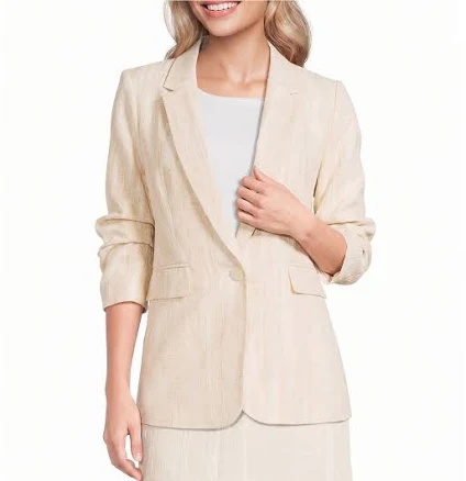 DKNY Women's Long-Sleeve Notch Collar Blazer