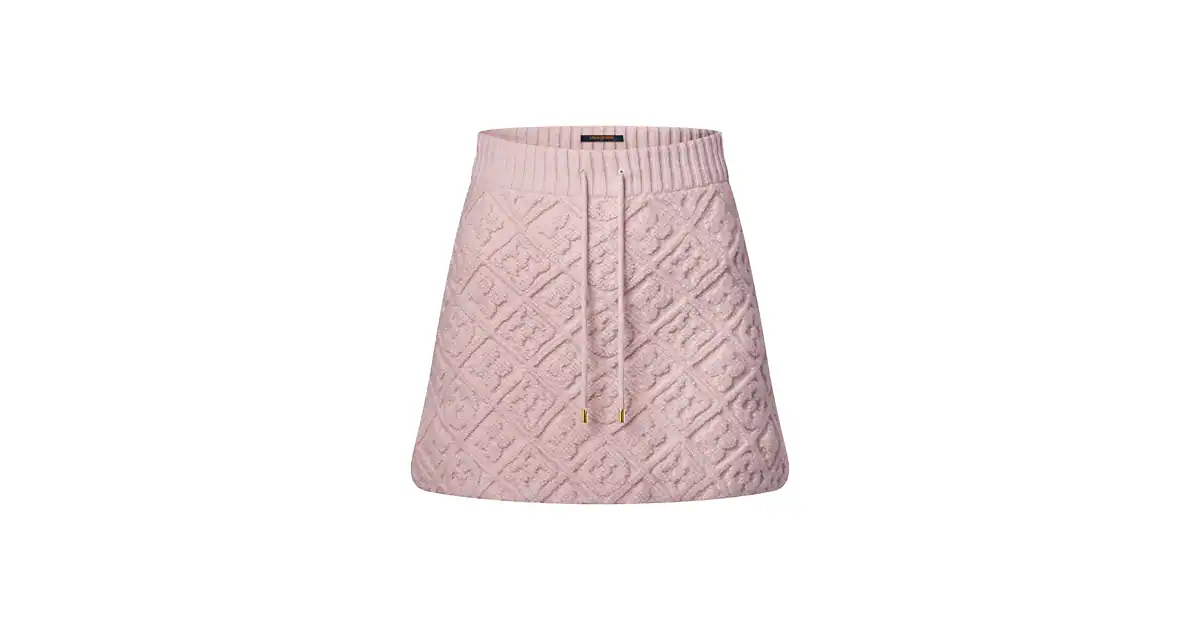 Monogram Tweed A-line Skirt