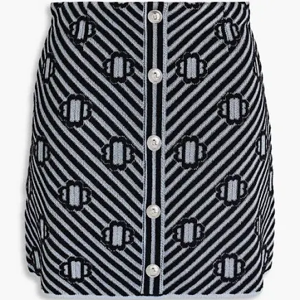 Maje Women's Jasmina Striped Mini Skirt