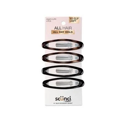 Scunci No-Slip Grip Snap Clips (4 Pack)