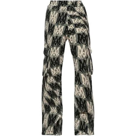 Amiri MA Tapestry Cargo Flare Pants 'Green/Multicolor' | Men's Size XXXL