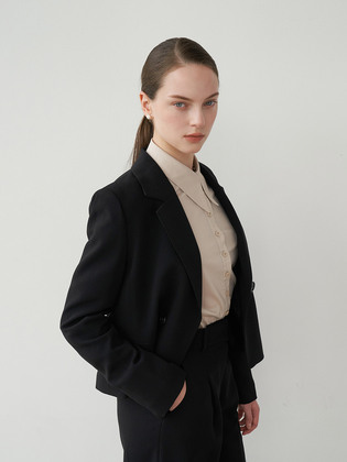 Cropped Two Button Jacket