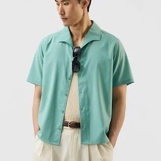 Percival x Warren Men's Short Sleeve Button Shirt