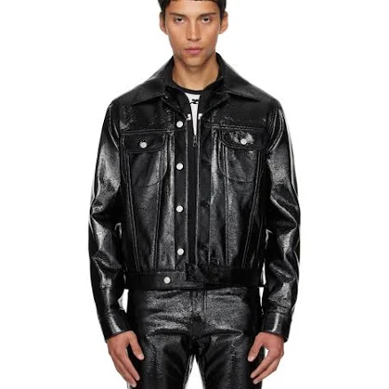 Courreges Men's High-shine Button-fastening Jacket