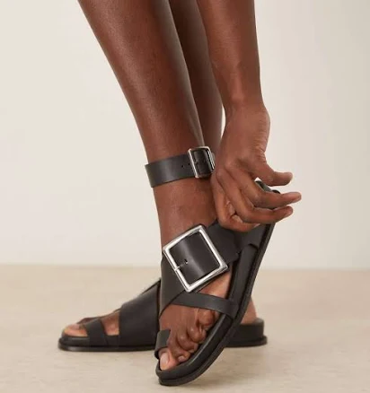 ASOS Flawless Leather Toe Loop Sandals
