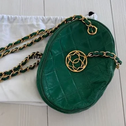 CHANEL Round as Earth Patent Leather Crossbody Bag