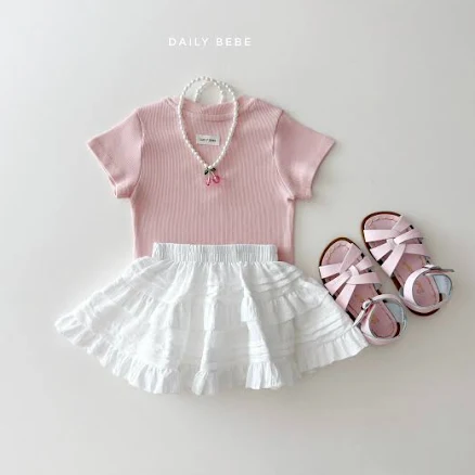 Daily Bebe Summer Kids' Daily Slim-Fit T-Shirt 데일리 반팔티