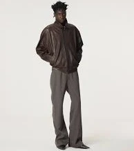 recto HIGH-NECK LEATHER JUMPER (BROWN) Top Sale | Clothing